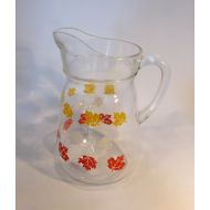 RetroriginalUK French water / juice jug with leaves design - original from the 1980s