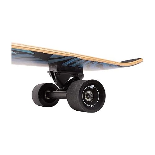  Retrospec Zed Cruiser & Pintail Longboard Skateboard Complete Cruiser | Bamboo & Canadian Maple Wood Cruiser w/Reverse Kingpin Trucks for Commuting, Cruising, Carving & Downhill Riding