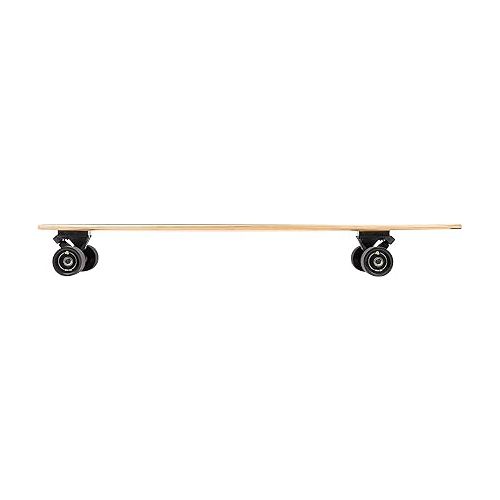  Retrospec Zed Pintail Longboard Skateboard Complete Cruiser | Bamboo & Canadian Maple Wood Cruiser w/Reverse Kingpin Trucks for Commuting, Cruising, Carving & Downhill Riding