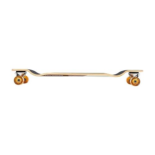  Retrospec Tidal 41-inch Drop-Down Longboard Skateboard Complete 9-Ply Canadian Maple Wood Build Cruiser for Commuting, Cruising, Carving & Downhill Riding