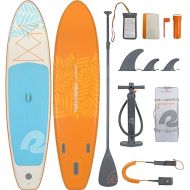 Retrospec Weekender Inflatable Stand Up Paddle Board Includes Paddle, Pump, and Accessories 10’6” Lightweight iSUP, Puncture Resistant Inflatable Paddle Board for Adults