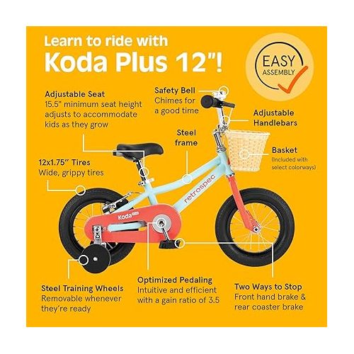  Retrospec Koda Plus Kids Bike for Boys & Girls Ages 2-3 Years - 12