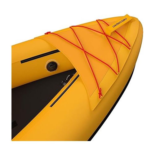  Retrospec Coaster Tandem Inflatable Kayak - 2 Person Inflatable Kayak for Adults, 500lb Weight Capacity, Puncture Resistant, Lightweight 2 Person Kayak with Adjustable Seats Paddle & Pump