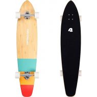 Retrospec Zed Longboard Skateboard Complete Cruiser | Bamboo & Canadian Maple Wood Cruiser w/ Reverse Kingpin Trucks for Commuting, Cruising, Carving & Downhill Riding