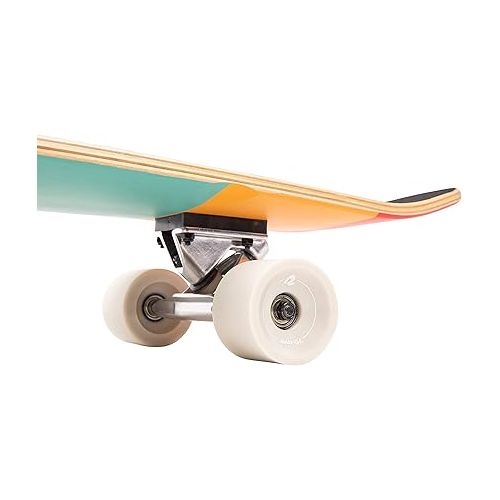  Retrospec Zed Longboard Skateboard Complete Cruiser | Bamboo & Canadian Maple Wood Cruiser w/ Reverse Kingpin Trucks for Commuting, Cruising, Carving & Downhill Riding