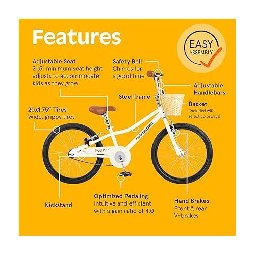  Retrospec Koda Plus 20 Kids Bike for Boys & Girls