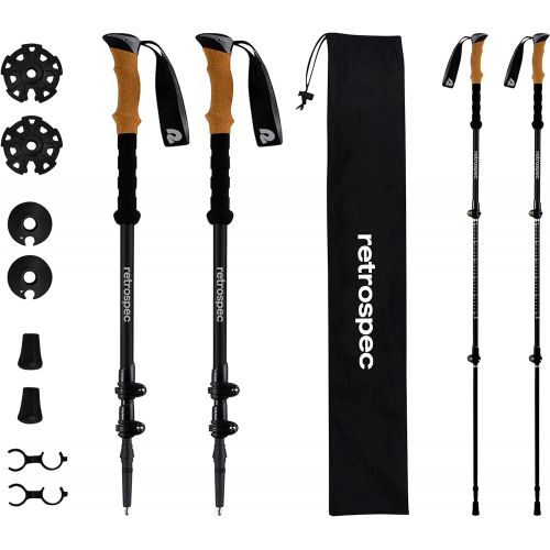  Retrospec High Point Trekking - Adjustable Lightweight Hiking/Walking Sticks