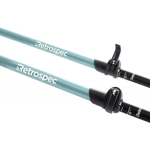  Retrospec Solstice Trekking & Ski Poles for Men & Women - Aluminum w/ Cork or Foam Grip - Adjustable & Collapsible Lightweight Hiking, Walking & Skiing Sticks