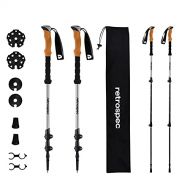 Retrospec Solstice Trekking & Ski Poles for Men & Women - Aluminum w/ Cork or Foam Grip - Adjustable & Collapsible Lightweight Hiking, Walking & Skiing Sticks