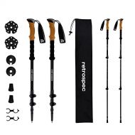 Retrospec Solstice Trekking & Ski Poles for Men & Women - Aluminum w/ Cork or Foam Grip - Adjustable & Collapsible Lightweight Hiking, Walking & Skiing Sticks