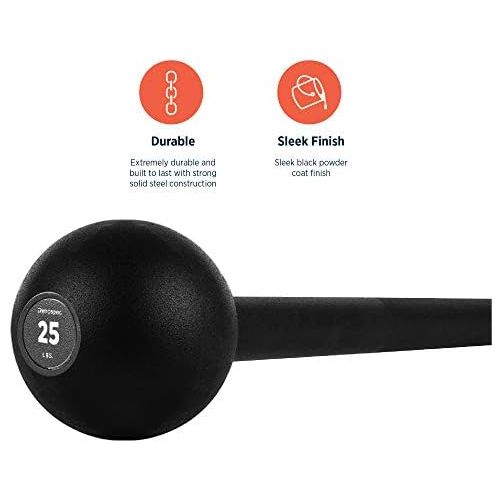  Retrospec Steel Macebell from 5 to 30lbs for Men & Womens Steel Mace Strength Training & Full Body Workouts