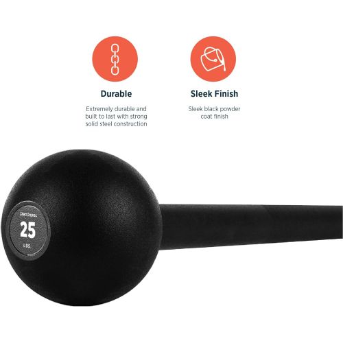  Retrospec Steel Macebell from 5 to 30lbs for Men & Womens Steel Mace Strength Training & Full Body Workouts