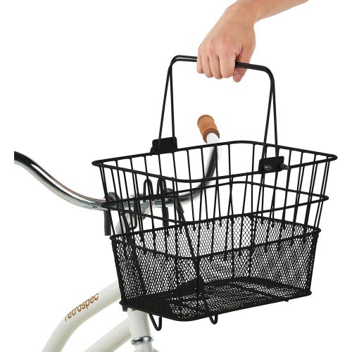  Retrospec Bicycles Detachable Steel Half-Mesh Apollo Bike Basket with Handles