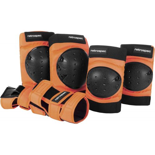  Retrospec Knee Pads, Elbow Pads & Wrist Guards for Men, Women & Kids - Protective Gear for Skateboarding, Roller Skate, Rollerblade, BMX & Scooter - Multi Sport Pad Set