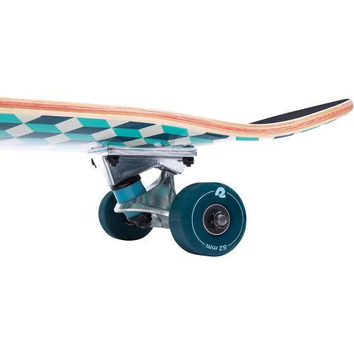  Retrospec Alameda Skateboard Complete Canadian Maple Wood Deck w/ 5.5 Inch Aluminum Alloy Trucks for Commuting, Cruising, Carving & Downhill Riding