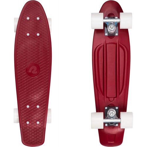  Retrospec Quip Skateboard 22.5 and 27 Classic Retro Plastic Cruiser Complete Skateboard with ABEC 7 Bearings and PU Wheels