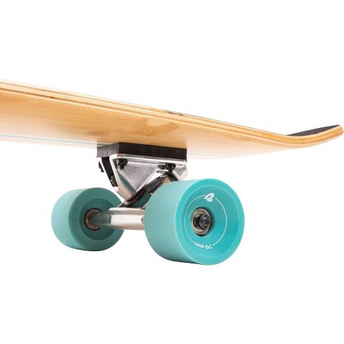  Retrospec Zed Longboard Skateboard Complete Cruiser Bamboo & Canadian Maple Wood Cruiser w/ Reverse Kingpin Trucks for Commuting, Cruising, Carving & Downhill Riding