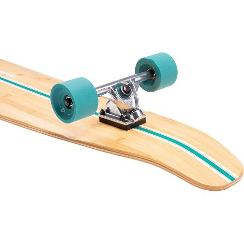  Retrospec Zed Longboard Skateboard Complete Cruiser Bamboo & Canadian Maple Wood Cruiser w/ Reverse Kingpin Trucks for Commuting, Cruising, Carving & Downhill Riding