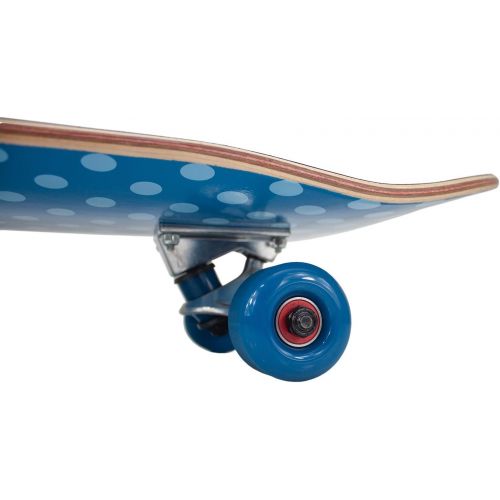  Retrospec Alameda Skateboard Complete Canadian Maple Wood Deck w/ 5.5 Inch Aluminum Alloy Trucks for Commuting, Cruising, Carving & Downhill Riding