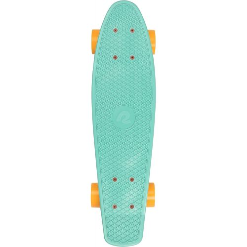  Retrospec Quip Skateboard 22.5 and 27 Classic Retro Plastic Cruiser Complete Skateboard with ABEC 7 Bearings and PU Wheels