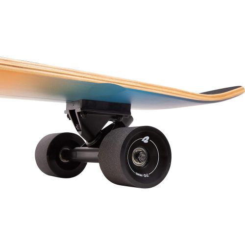  Retrospec Zed Longboard Skateboard Complete Cruiser Bamboo & Canadian Maple Wood Cruiser w/ Reverse Kingpin Trucks for Commuting, Cruising, Carving & Downhill Riding