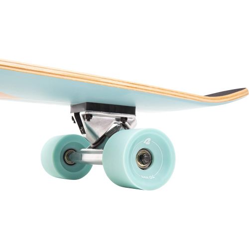  Retrospec Zed Longboard Skateboard Complete Cruiser Bamboo & Canadian Maple Wood Cruiser w/ Reverse Kingpin Trucks for Commuting, Cruising, Carving & Downhill Riding