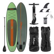 Retrospec Weekender-Tour 11ft Inflatable Stand Up Paddleboard Triple Layer Military Grade PVC iSUP Bundle w/ paddle board carrying case, aluminum paddle, removable nylon fins, pump