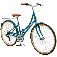 Retrospec by Westridge Critical Cycles Beaumont-7 Seven Speed Ladys Urban City Commuter Bike; 38cm, Turquoise, 38cm/Small