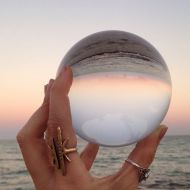 /ReturnToTheRoots 100mm GAZING SPHERE Crystal Clear Gazing Orb Magic Scrying 3.93 Inch Gemstone Mineral Fortune Teller Ball