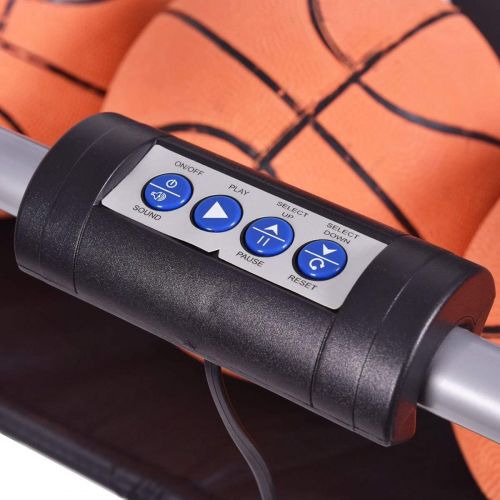  ReunionG Electronic Basketball Game, Indoor Basketball Arcade Game Double Shot 2 Players with 2 Rims 4 Balls