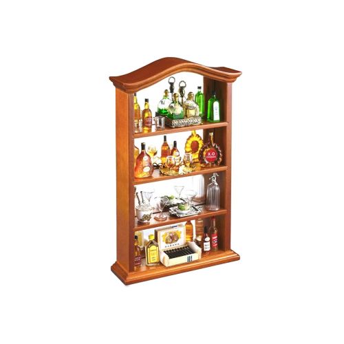  Dollhouse Miniature Complete Liquor Shelf by Reutter Porcelain