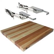 Rev-A-Shelf - RAS-ML-HDCR - Full Height Base Cabinet Heavy Duty Mixer Lift - BUNDLE OF 2 ITEMS includes a 1-1/2 x 18 x 21 Shelf Platform for 24 width Base Cabinet Maple Butcher Blo