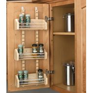 Rev-A-Shelf - 4ASR-15 - Small Cabinet Door Mount Wood Adjustable 3-Shelf Spice Rack