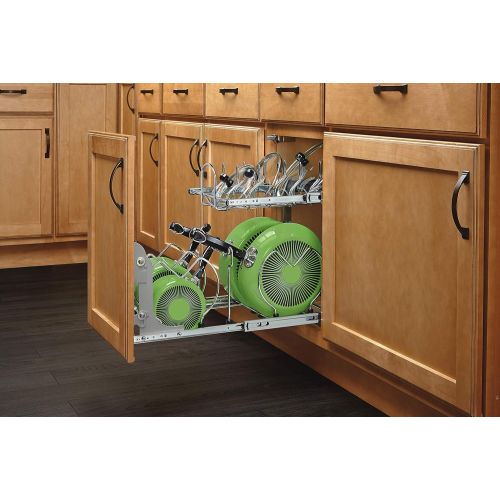  Rev-A-Shelf - 5CW2-1222-CR - 12 in. Pull-Out 2-Tier Base Cabinet Cookware Organizer