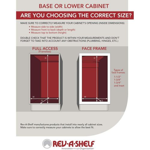  Rev-A-Shelf 5WB2-0918-CR Base Cabinet Pullout 2 Tier Wire Basket Reduced Depth Sink & Base Accessories, 9 W x 18 D-Inches