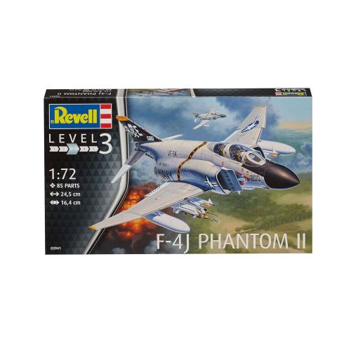  [아마존 핫딜]  [아마존핫딜]Revell Modellbausatz Flugzeug 1:72 - F-4J Phantom II im Massstab 1:72, Level 3, originalgetreue Nachbildung mit vielen Details, 03941