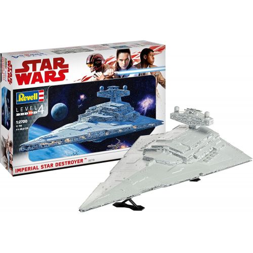  [아마존 핫딜]  [아마존핫딜]Revell 06719 Modellbausatz, Star Wars 1:2700-Imperial Destroyer, Level 4, orginalgetreue Nachbildung mit vielen Details-06719