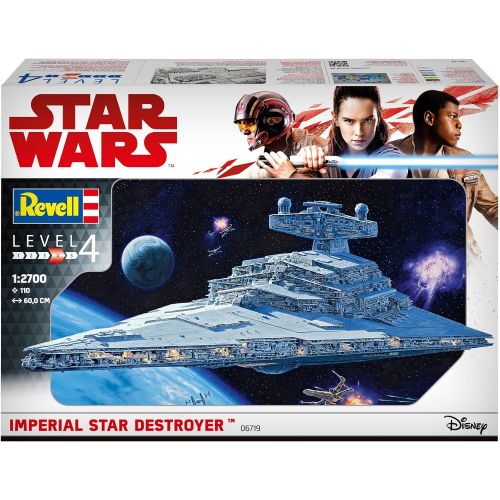  [아마존 핫딜]  [아마존핫딜]Revell 06719 Modellbausatz, Star Wars 1:2700-Imperial Destroyer, Level 4, orginalgetreue Nachbildung mit vielen Details-06719