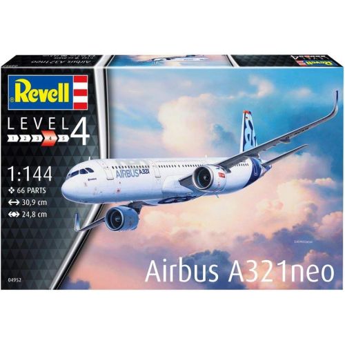  Revell RV04952 1:144-Airbus A321 Neo Plastic Model kit, Multi-Color