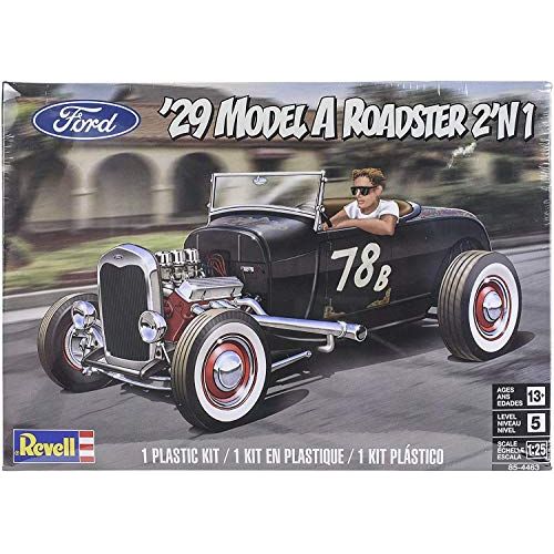  Revell 14463 Model A Roadster Calif Wheels, Multi Colour