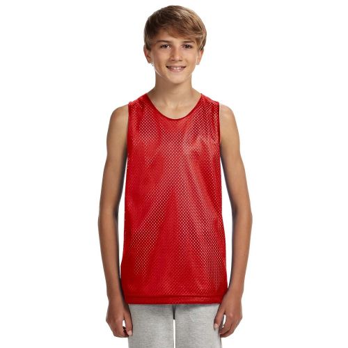  Reversible Red and White Boys Mesh Tank Top