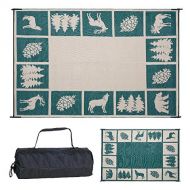 Reversible Mats Alfombrillas reversibles/Beige 9.0 x 18.0in Duo para caballo, Verde, beige