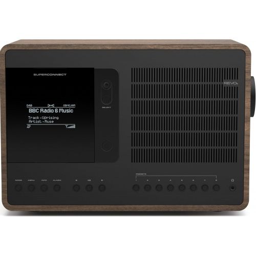  Revo SuperConnect Multi Format Deluxe Table Radio - WalnutBlack