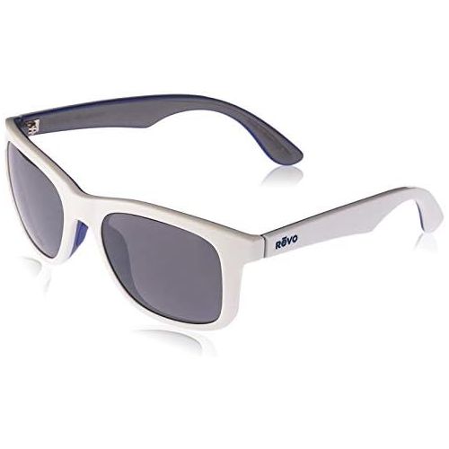  Revo Huddie RE 1000 09 GY Polarized Wayfarer Sunglasses, WhiteBlueGrey, Graphite, 54 mm