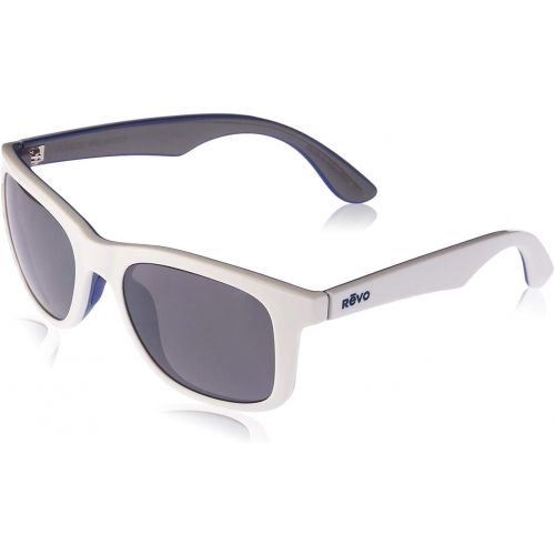  Revo Huddie RE 1000 09 GY Polarized Wayfarer Sunglasses, WhiteBlueGrey, Graphite, 54 mm