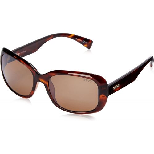  Revo Paxton RE 1039 02 BR Polarized Rectangular Sunglasses, Tortoise Terra, 56 mm