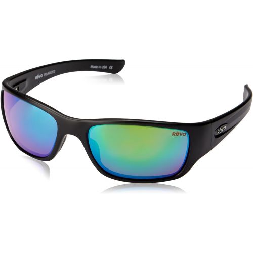  Revo Unisex RE 4059 Descend N Rectangular Polarized UV Protection Sunglasses, Crystal Frame, Graphite Lens