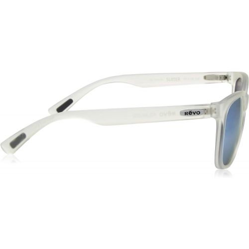  Revo Unisex RE 1050 Slater Wayfarer Crystal Lenses Polarized Sunglasses, Matte Frame, Blue Water Lens