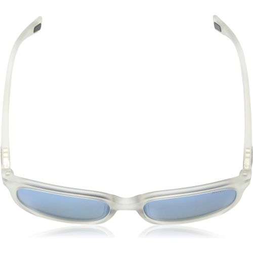  Revo Unisex RE 1050 Slater Wayfarer Crystal Lenses Polarized Sunglasses, Matte Frame, Blue Water Lens