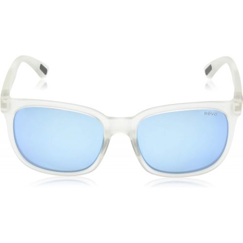  Revo Unisex RE 1050 Slater Wayfarer Crystal Lenses Polarized Sunglasses, Matte Frame, Blue Water Lens